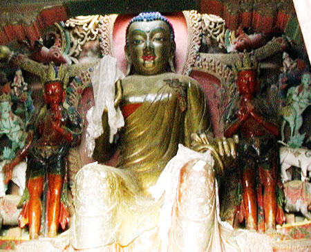 Статуя Будды Дипанкары из храма-ступы Кумбум