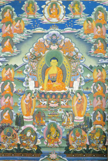 Будда в окружении архатов